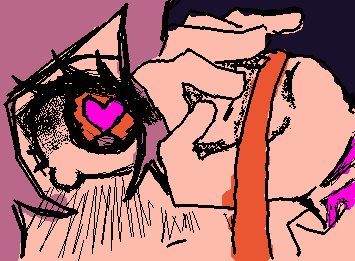 「どこみてんの?...ねえ、こっちだよ」
メンヘラな女の子描いたんね