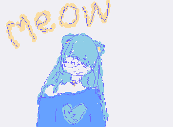 猫の娘、よみかたはねこのこ、を描きましたー！前だけど