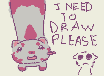 i had art block this WHOLE week i need some suggestions pleasee... i can draw any non human oc/characters or just like.. give me a random prompt to make dawg