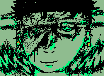 The Greed (with bandages) - OC- The covered eyes came from a demon pact; they see 1s ahead, but his human mind can't handle it, and using them harms him.