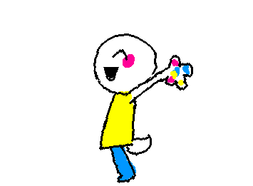 fake art collab! you can draw the other side of this happy fella