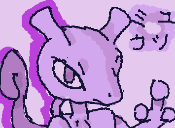 @creative princes i drew your mew and mewtwo, i realized i dont draw big pokemons good, oh well