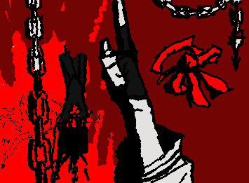 I finished drawing OC in Part 3.
I tried a different style to draw OC's left hand.