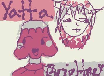 made a drawing for a friend of a character named Brightney, they helped out a bit in the corner