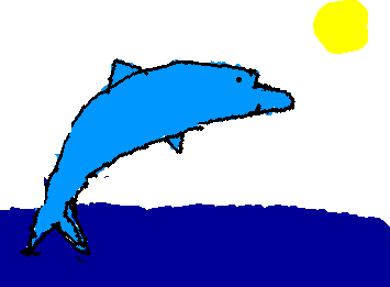 DOLPHINNNNNNNNNN in dark blue water