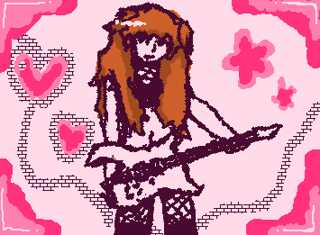 Dave shartstaine i mean mustaine being pretty (i found a pic of him like this on pinterest so i decided to draw that in wigglypaint)
