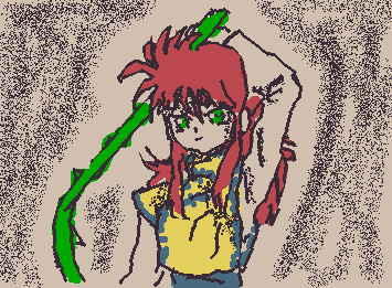 @inari （メンションあってますか？）
リクエストの幽遊白書の蔵馬さんを描きました。
どうですか？