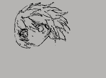 WIP of Sayaka but idk what I should make the expression