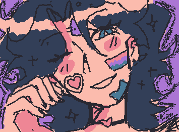 WHERE MY TWILIGHT SPARKLES AT🗣️ thought it would be fun to draw some of my ocs and their queer identity for pride month! Hazel is bi but she has a bf, harry!