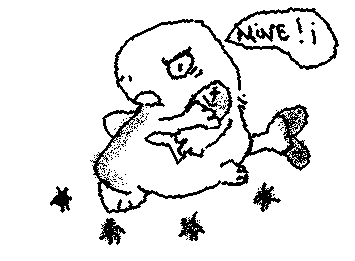 a little geco?? idkk but ts geco try to save his fish from the bugs to steal!!!