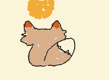ゆうひみてるきつね