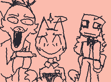 (srry i had to redraw willow)" did you just throw a empty bottle of beer at me wtf " here is @Just_a_art_kid's fnaf oc bucky