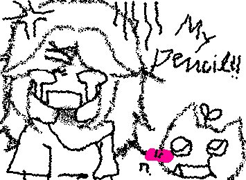 cat eat my pencil...