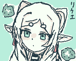 @Hanausa リクエストのフリーレン描けたよ!!!アニメおもろいよね~!!