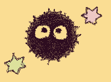 The soot sprites from spirited away :>
I love them ><