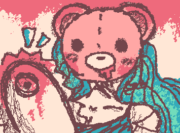 My version of the gloomy bear hatsune miku 🩷🩵