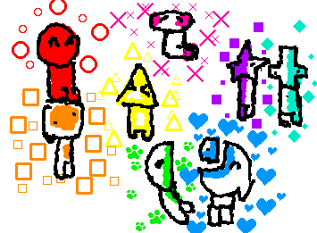 shapelings!! | ◯ □ △ ◖ ◔ + ☆ ❍ |