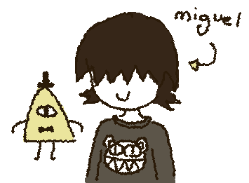 otro amigo yamado miguel con un miguelosito en su polera y bill