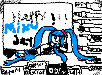 HAPPY MIKU DAY EVERYONE!!! This drawing is dedicated to the Miku addict I know, Cristy!!