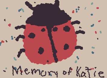 Katie is a ladybug me and Skylar found (aka) LadyBugsForever and she was 6 turning 7 so she was just a baby and she died at a very young age.