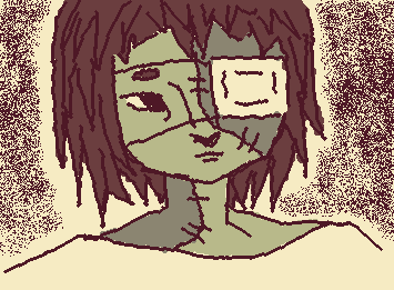 my bunny zombie oc, vermilion (vee)!