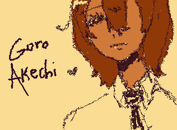 Akechi design by burgerwrld on twitter