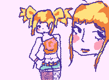 My oc! (she lost her waist its lowk gone 😭)