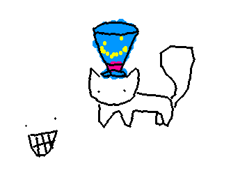 cat with fuun hhat :3