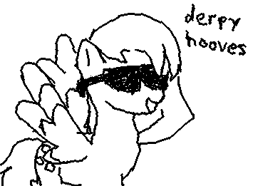 derpy hooves

might look wierd since i drew this on my computer lol