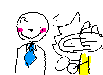 could somebody name my ''smiley'' oc? cuz idk wut to name him. im going to make a game/story with my new oc inspo from ppt, like. mascot horror? any name?