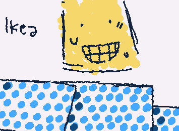 lampert from regretevator
i tried using infinite ikea colors cuz lampert is from ikea but instead of gray i put blue (kinda reminds me of a certain golfball..)