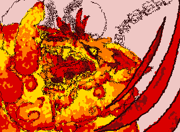 "I am not a violent dog, I don't know why i bite"    

More flame bc hes cool,,,,, he looks so squished i love him :(