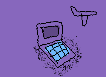 The man in the airplane lost his laptop :(