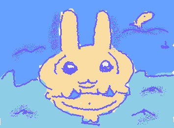 Usagi at beach!! (I wanted to color his nipples but I didn’t want to get banned)