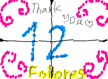 ついにフォロワー十二人行きました!ありがとうございます!Finally reached 12 followers! thank you!