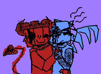 I love my partner :) heiwjdnfjiekwmd also I'm a JX1DX1 Fictionkin and he's a Sean Fictionkin so uuh that's cool :) yeah this art is also a self insert idk