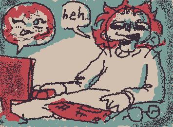 This is me while Karl repost my art without permission btw lol