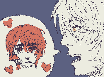 My ocs, Aito being gay for Kaisei basically