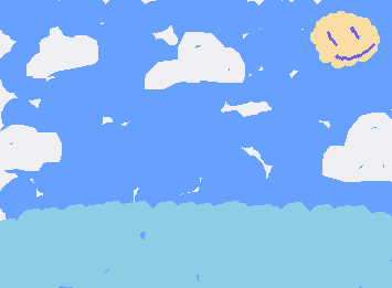 a sky and clouds and things