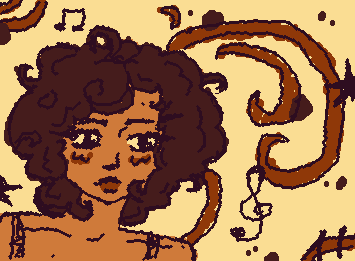 I just noticed that i haven't made a curly girl drawing here which is odd bc most of my characters in my traditional art have curly hair