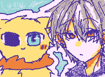 @YuRuki_ との合作です!
やっぱ絵うますぎだろ…人間描けるの羨ましいぜ…
また遊ぶ機会あれば一緒に描こうなー!