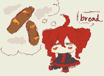 Teto dreaming of her favorite food =v=