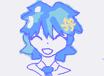 Goofy Sayaka Drawing. Assemble Madoka Magica fans! UNITE!