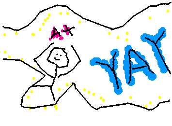 I got an A+ on my English quiz !!