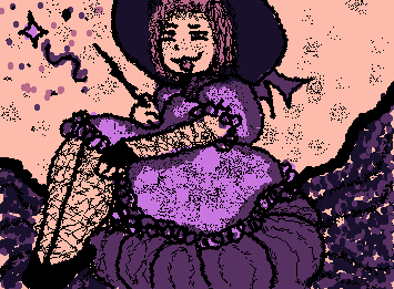 "haha you can't do magic!Looooser!"
mean girl witch
