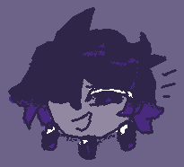 Black Sapphire Cookie! and his chopped hair.. It took literally at least 5 minutes to color the black part of his hair....