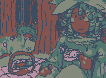 picnic at the woods// I drew Gardener again bc i didnt like how he looked in the previous one (and just discovered how to make custom color pallets
(>﹏<)