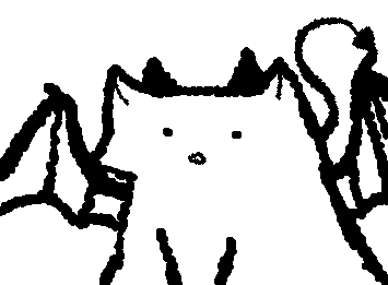 i dunno what i drew...demon kitty?