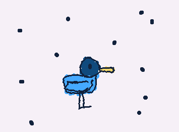 Jeff the ugly bird, I'm out of ideas on what to draw , pls recommend things