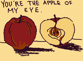 You are the apple of my eye - Random doodle - I love apples, they are so yummy XD